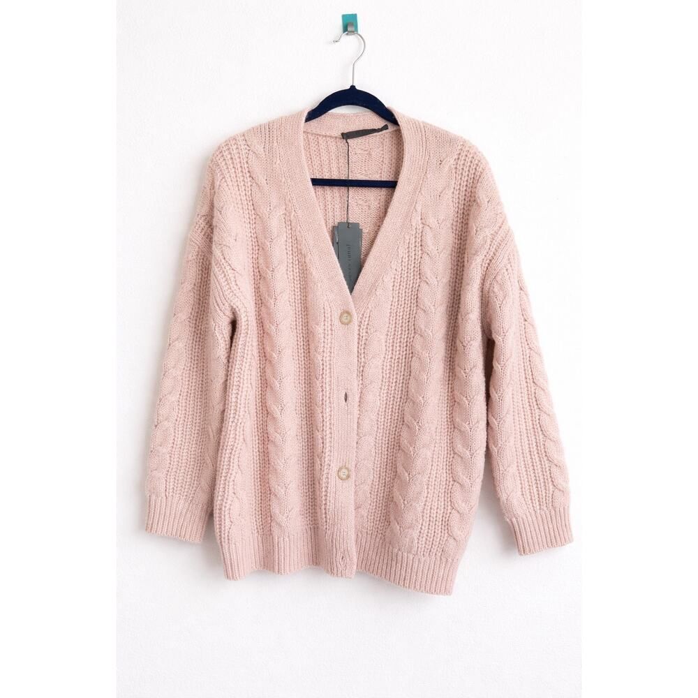 Jenni Kayne Cable Cocoon Cardigan blush Small - Picture 6 of 7